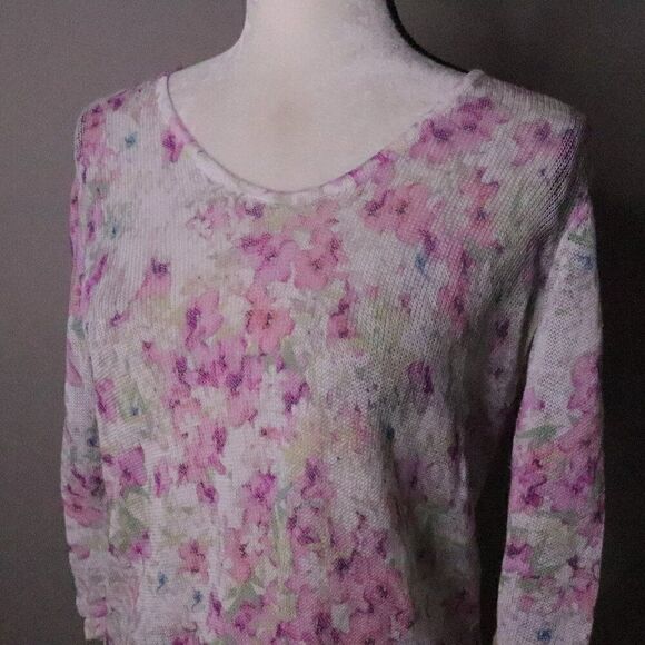 J. Jill | Floral Gauze Knit Top XS - Picture 3 of 6